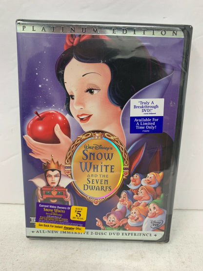 Snow White and the Seven Dwarfs (DVD) Disney Classic New and Sealed!! RARE OOP!!