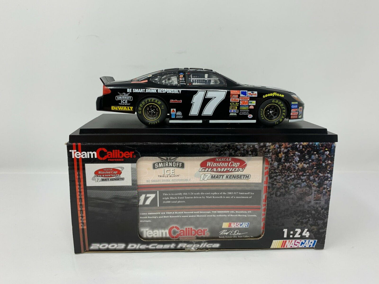 Team Caliber Nascar #17 Matt Kenseth Smirnoff 2003 Ford Taurus 1:24 Diecast