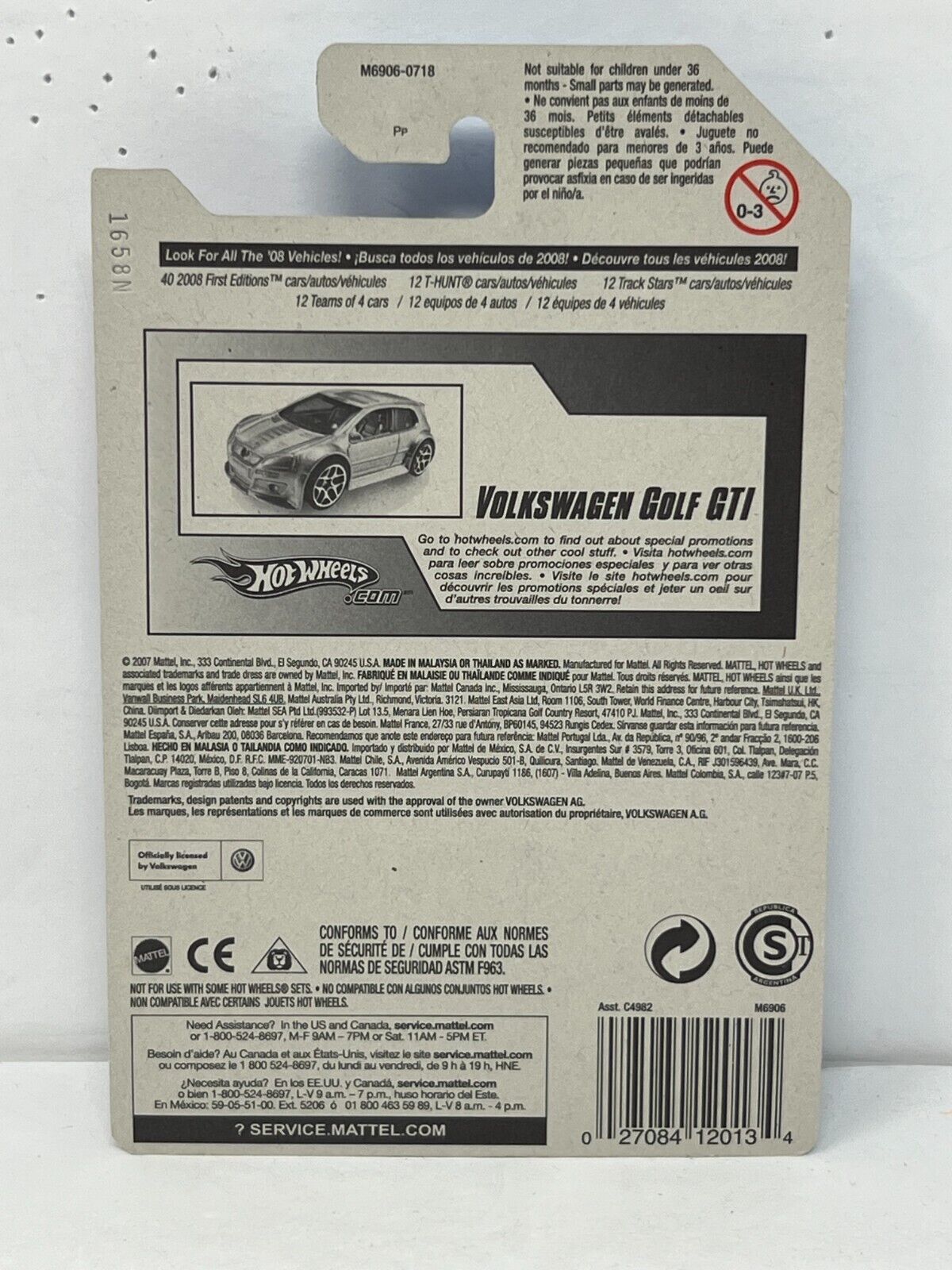 Hot Wheels Team Volkswagen Golf GTI 1:64 Diecast