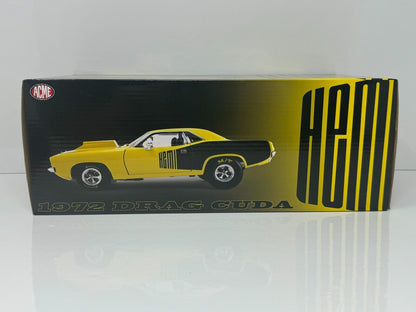 Acme 1972 Plymouth Cuda Hemi Drag 1:18 Diecast 1 of 642