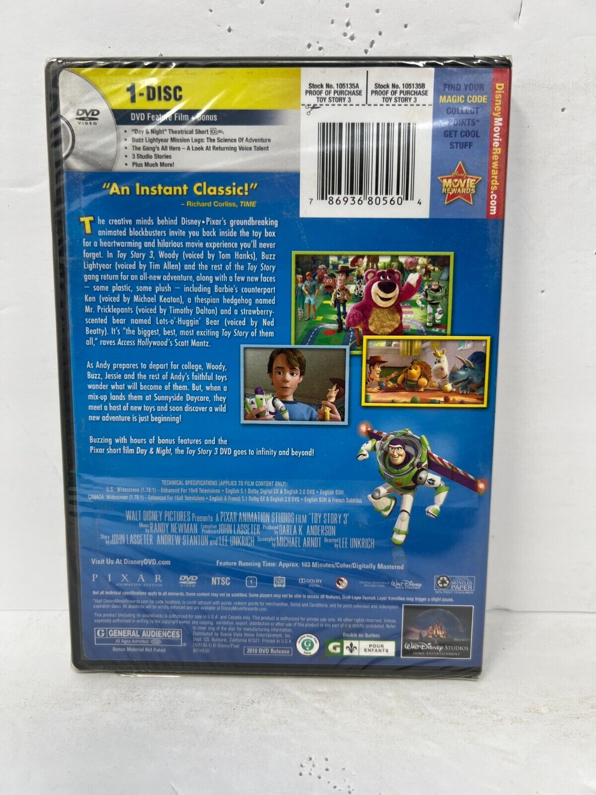 Toy Story 3 (DVD) Disney Pixar Brand New and Sealed!!!