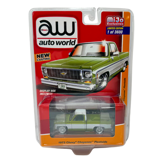 Auto World 1973 Chevy Cheyenne Fleetside 1:64 Diecast MiJo Exclusives 1 of 3600