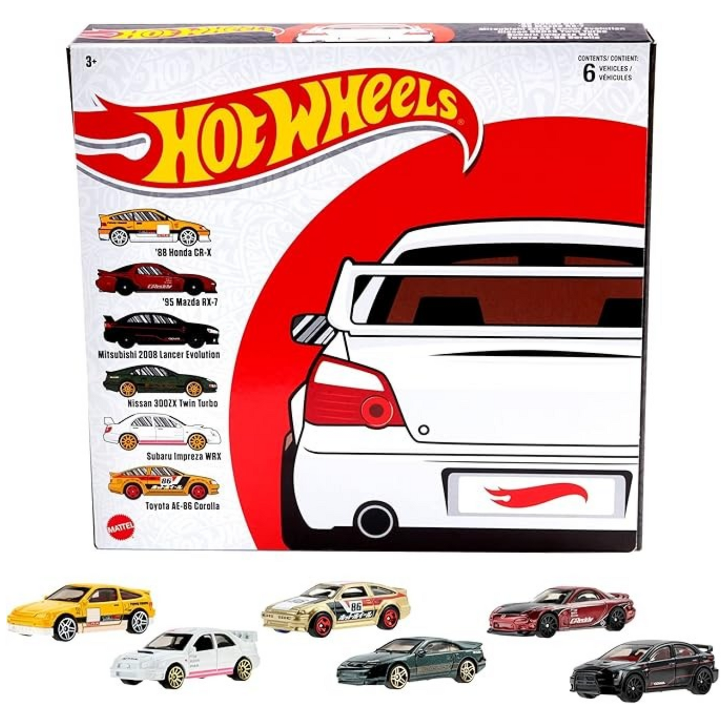 Hot Wheels JDM Japanese Car Culture Box Set of 6 Cars 1:64 Diecast