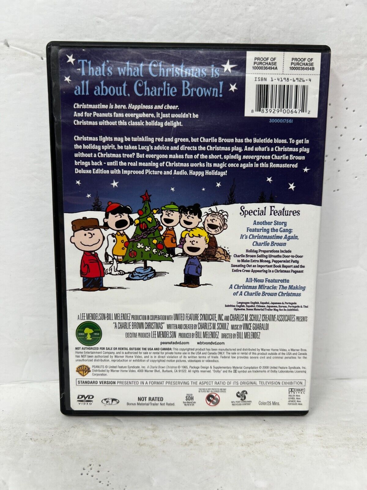 A Charlie Brown Christmas (DVD) Kids Cartoon Good Condition!!!