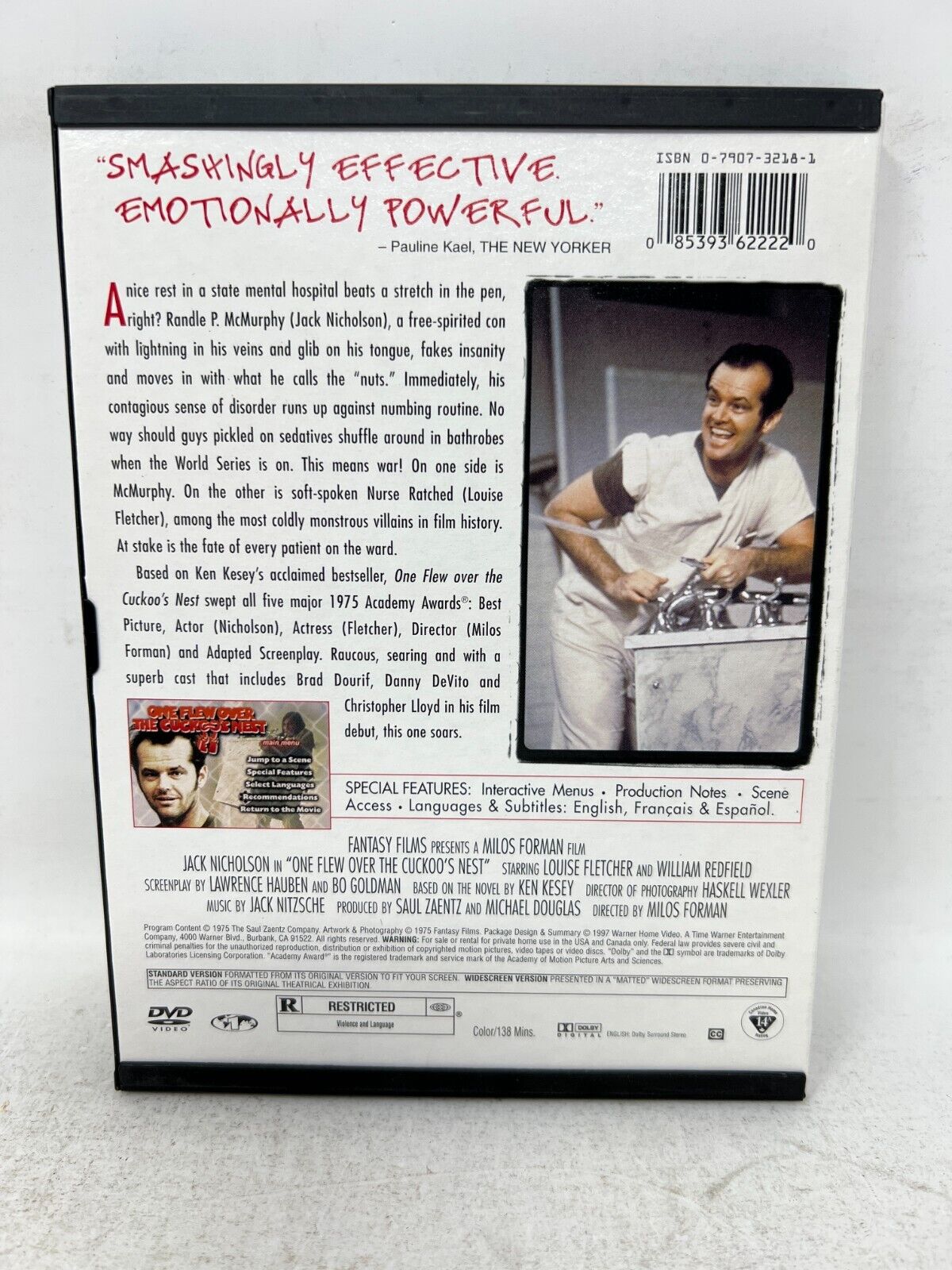 One Flew Over the Cuckoo's Nest (DVD) Drama Good Condition!!!