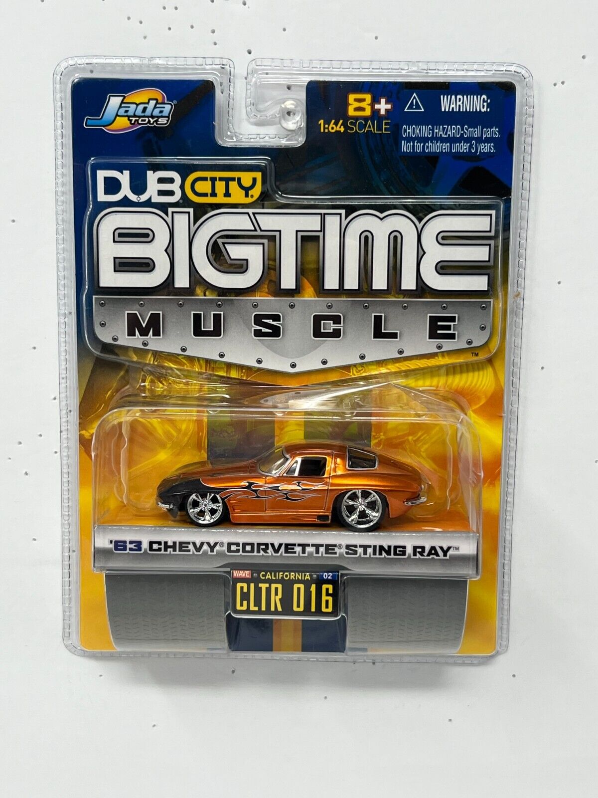 Jada Dub City Bigtime Muscle 1963 Chevy Corvette Sting Ray 1:64 Diecast Orange