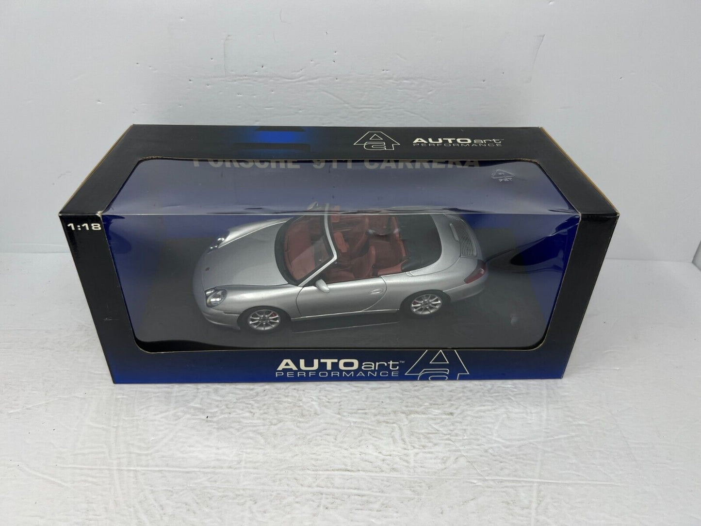 Autoart Porsche 911 Carrera Cabrio Facelift Arktissilber Metallic 1:18 Diecast