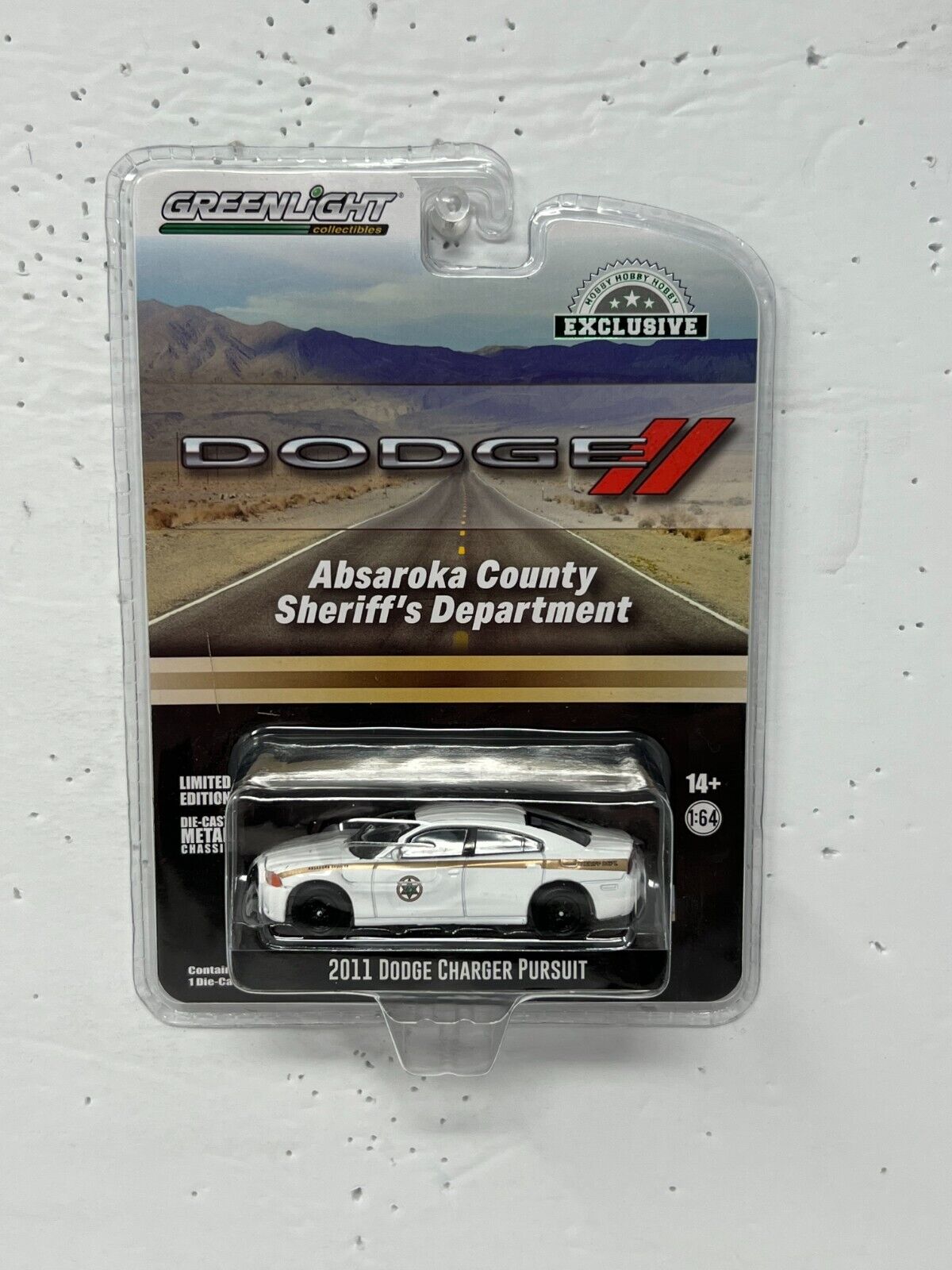 Greenlight Hobby Excl. Absaroka Sheriff 2011 Dodge Charger Pursuit 1:64 Diecast