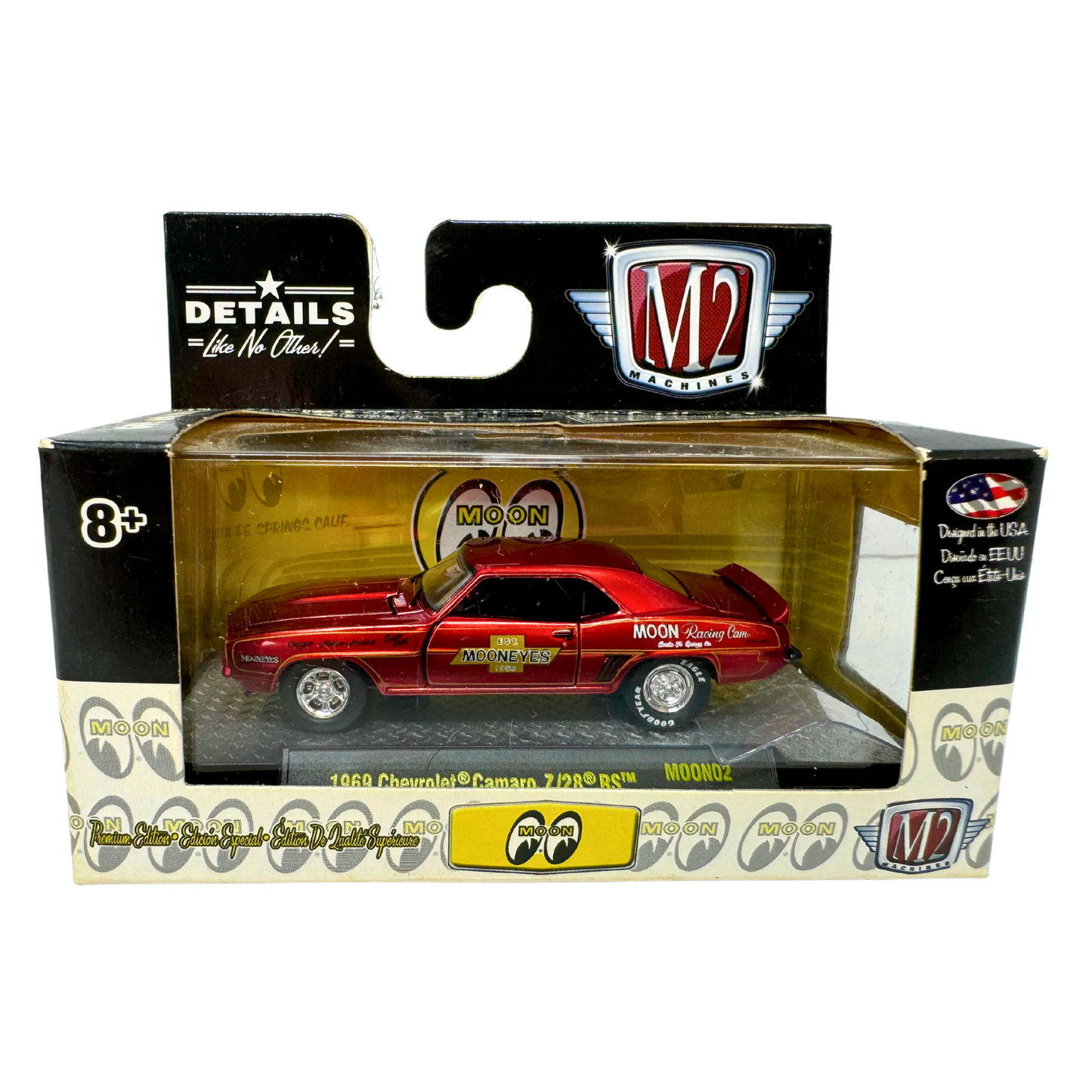 M2 Machines Moon Eyes 1969 Chevrolet Camaro Z28 RS 1:64 Diecast