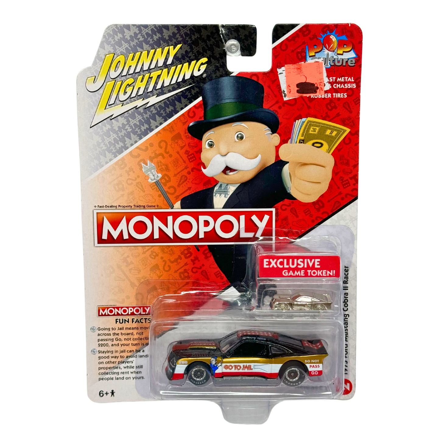 Johnny Lightning Monopoly 1975 Ford Mustang Cobra II Racer 1:64 Diecast