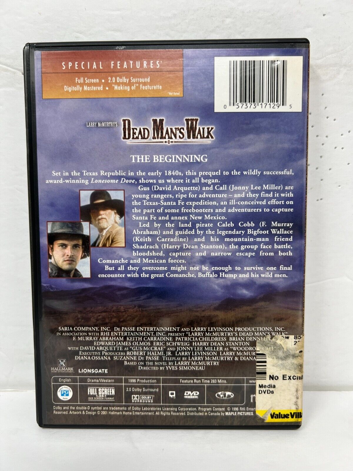 Dead Man's Walk (DVD) Western Good Condition!!!