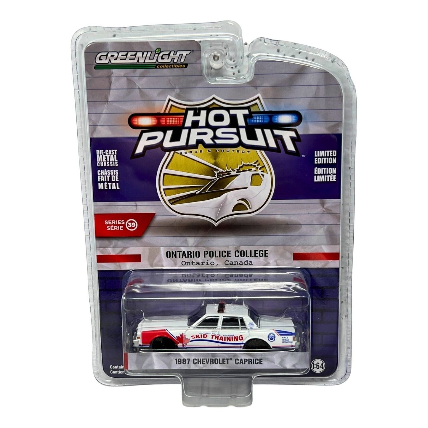 Greenlight Hot Pursuit 1987 Chevrolet Caprice 1:64 Diecast