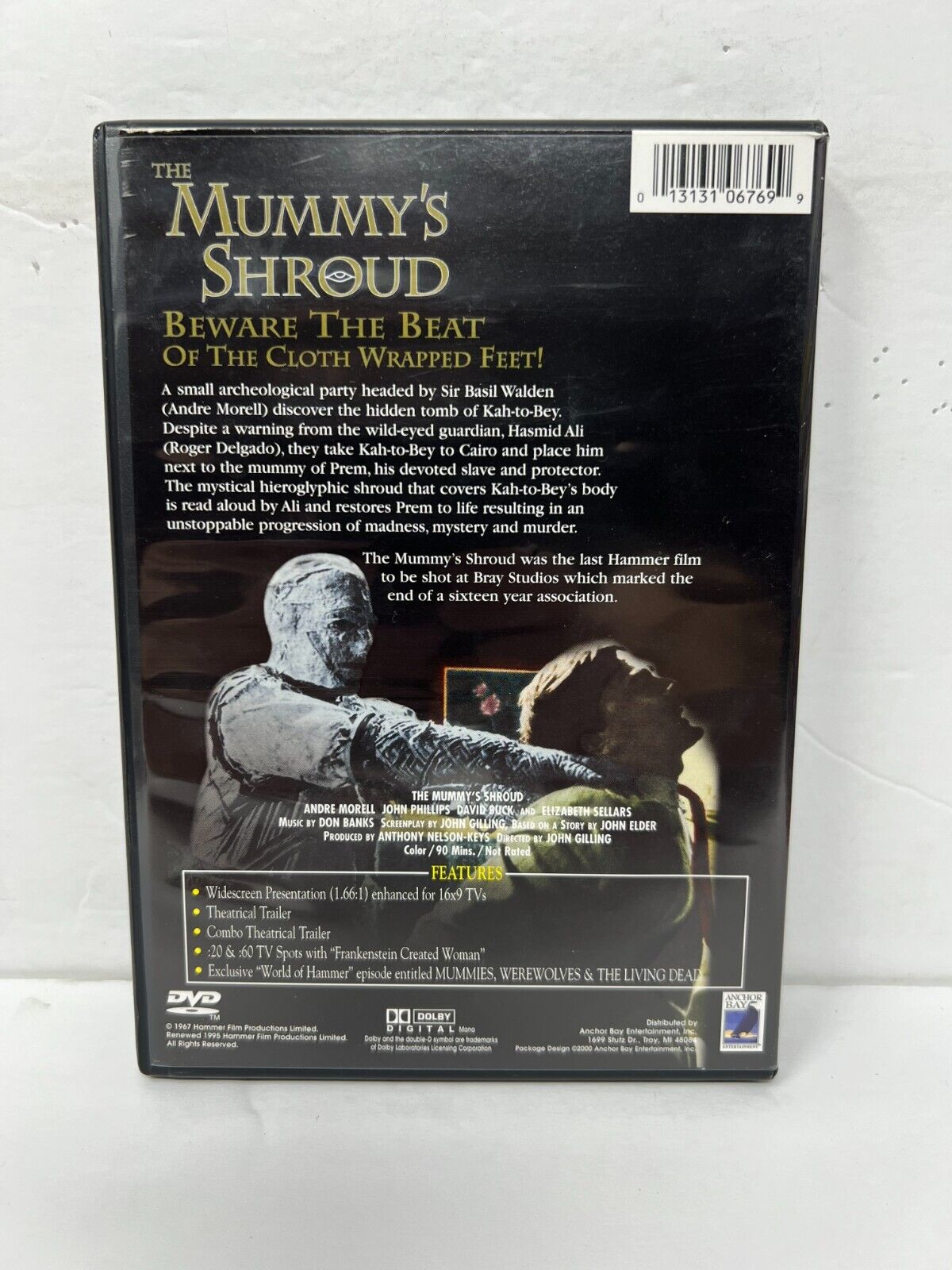 The Mummy's Shroud (DVD) Horror Good Condition!!!