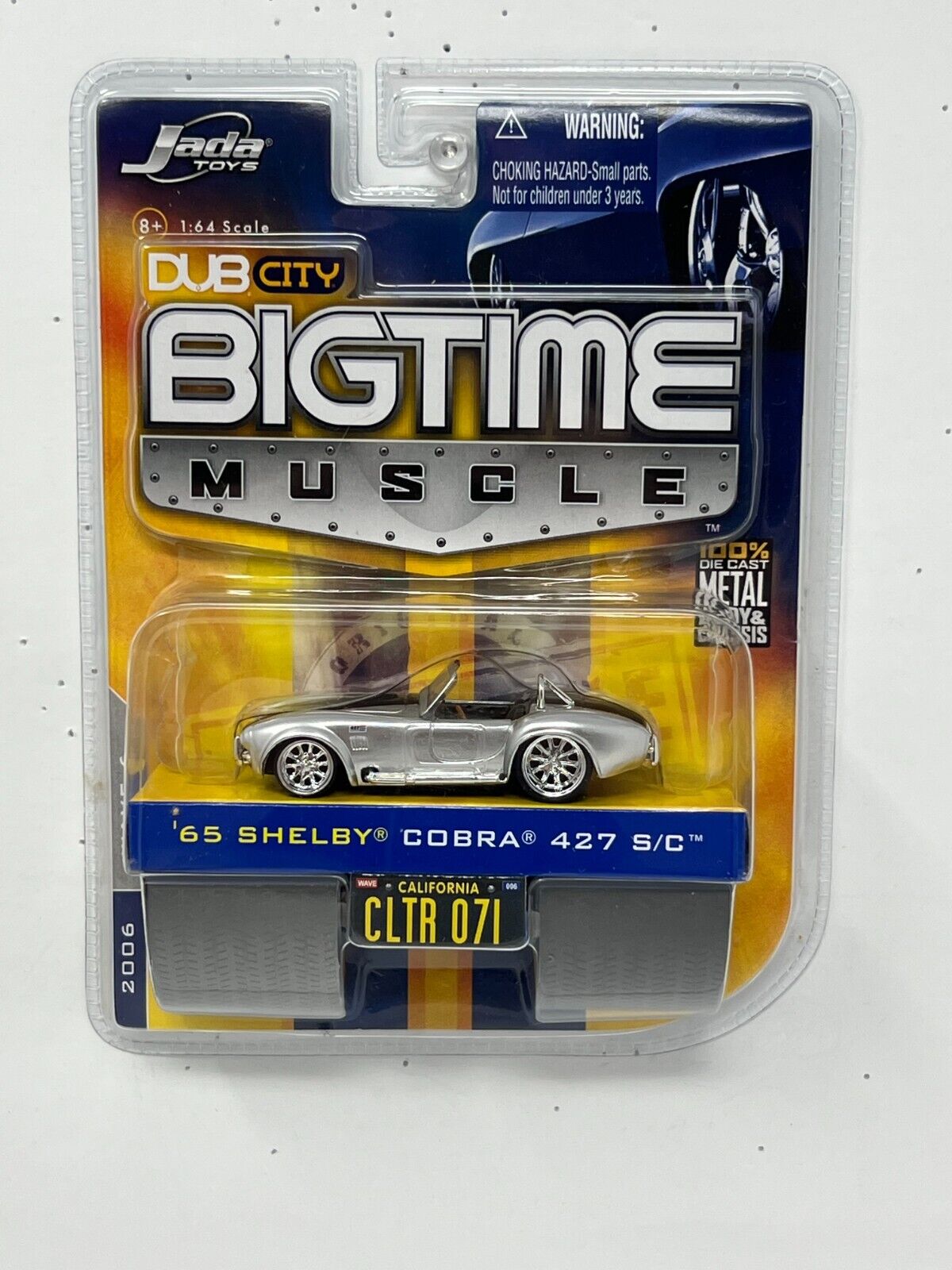 Jada Dub City Bigtime Muscle 1965 Shelby Cobra 427 SC 1:64 Diecast Silver