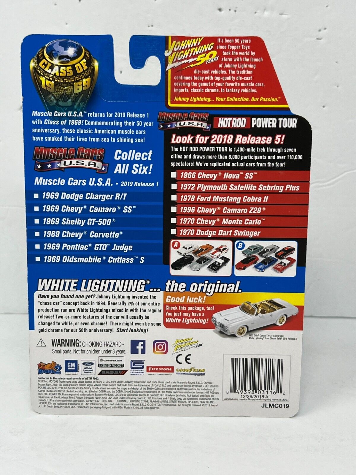 Johnny Lightning Muscle Cars U.S.A. 1969 Chevy Camaro SS 1:64 Diecast Version A