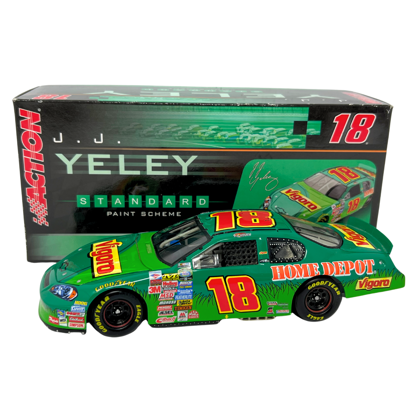 Action Nascar #18 JJ Yeley Vigoro Monte Carlo GM DEALERS (1 of 24#) 1:24 Diecast