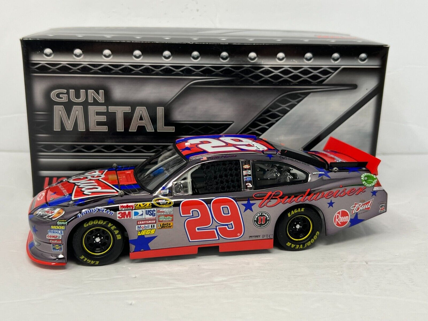 Lionel Nascar #29 Kevin Harvick Budweiser 4th of July Gunmetal 1:24 Diecast