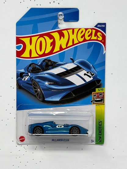 Hot Wheels HW Exotics McLaren Elva Blue 1:64 Diecast Version 3