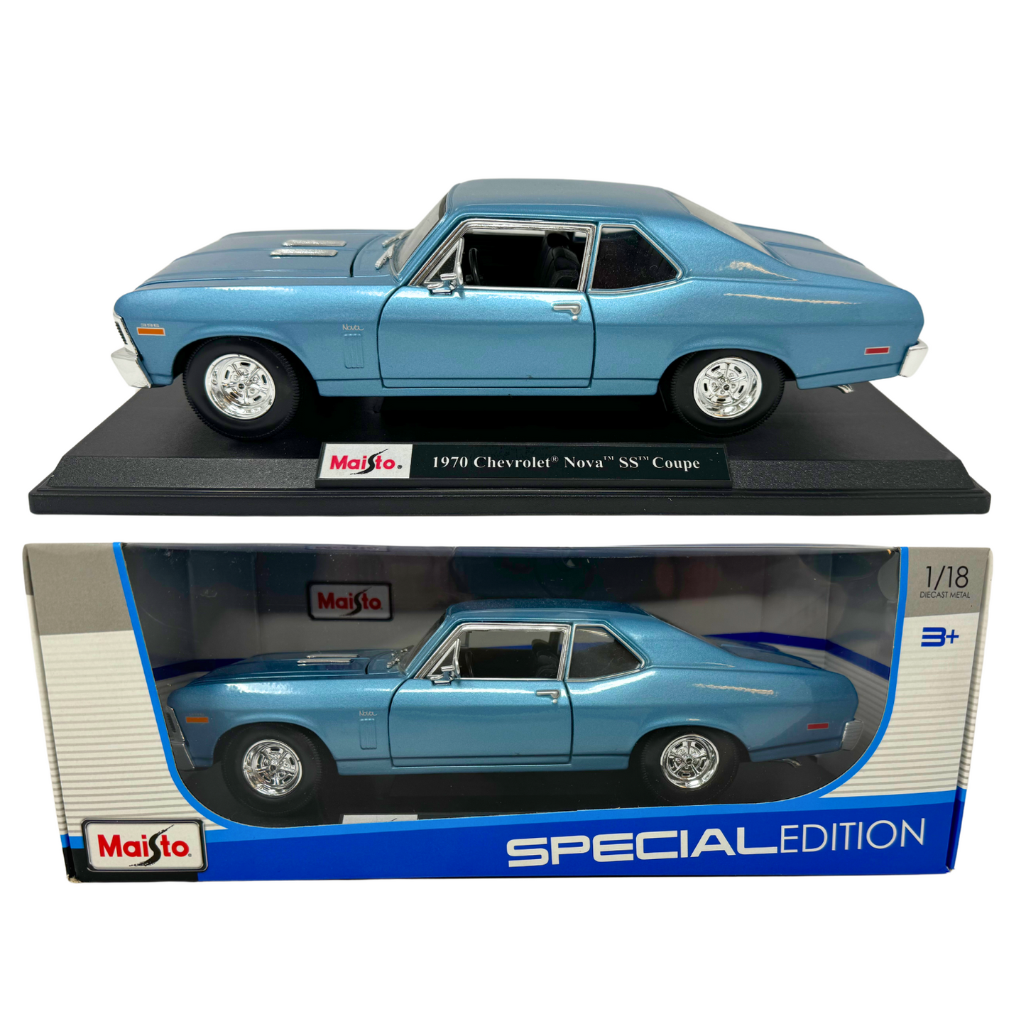 Maisto 1970 Chevrolet Nova SS Coupe Special Edition 1:18 Diecast