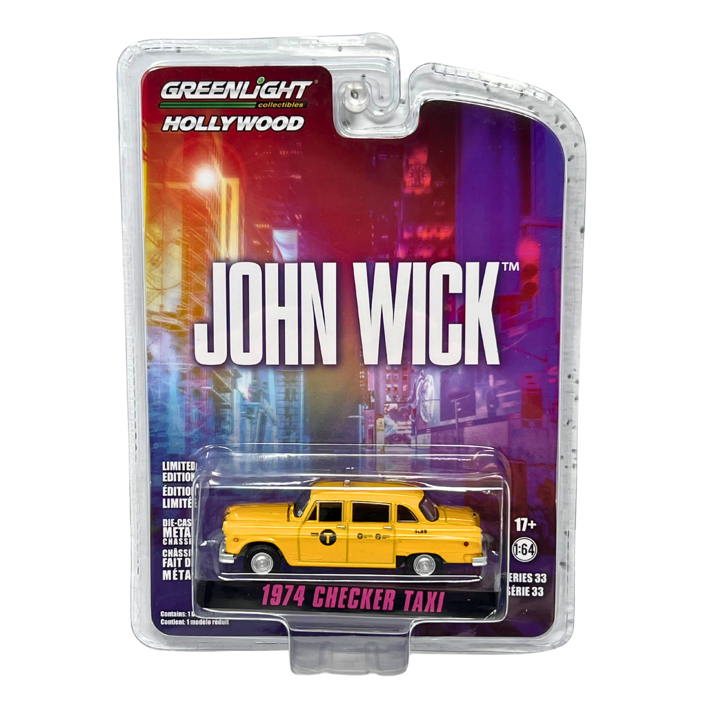 Greenlight Hollywood John Wick 1974 Checker Taxi 1:64 Diecast