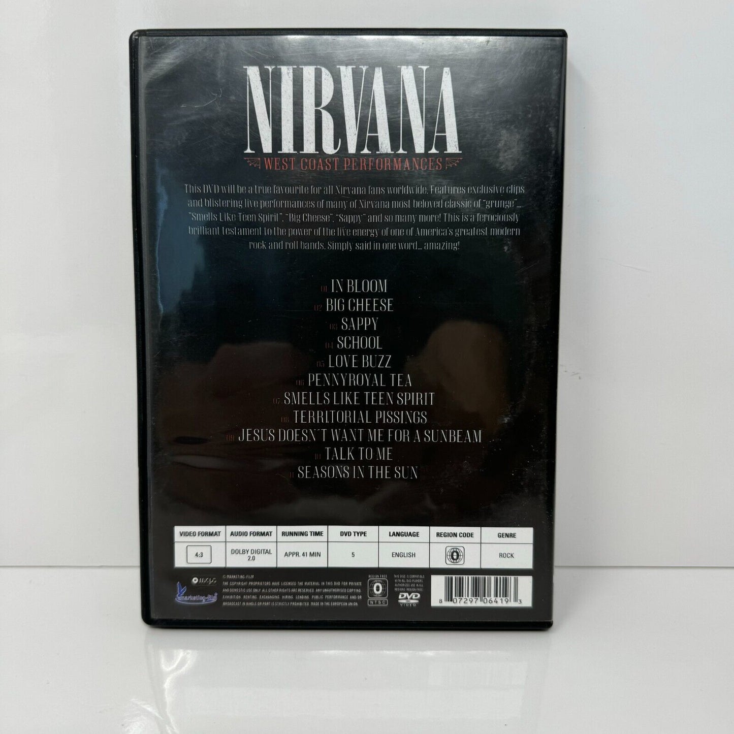 Nirvana: West Coast Performanes (DVD) Music Good Condition!!!