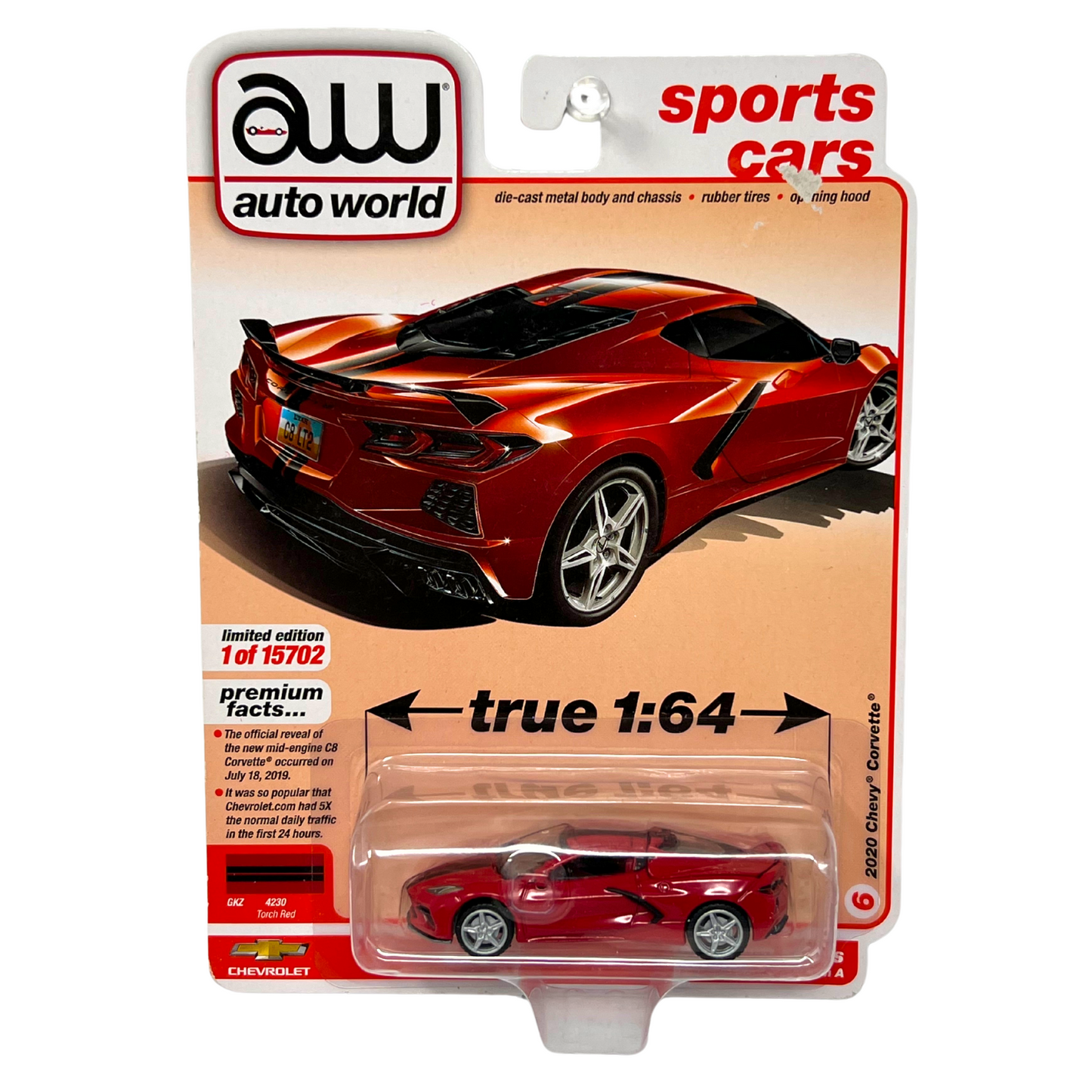 Auto World Sports Cars 2020 Chevy Corvette 1:64 Diecast Version A Version 3