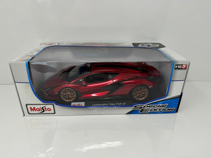 Maisto Lamborghini Sian FKP 37 Special Edition 1:18 Diecast Red Color