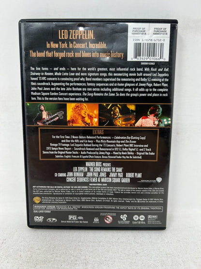 Led Zeppelin The Song Remains the Same (DVD) Music Concert Good Condition!!!