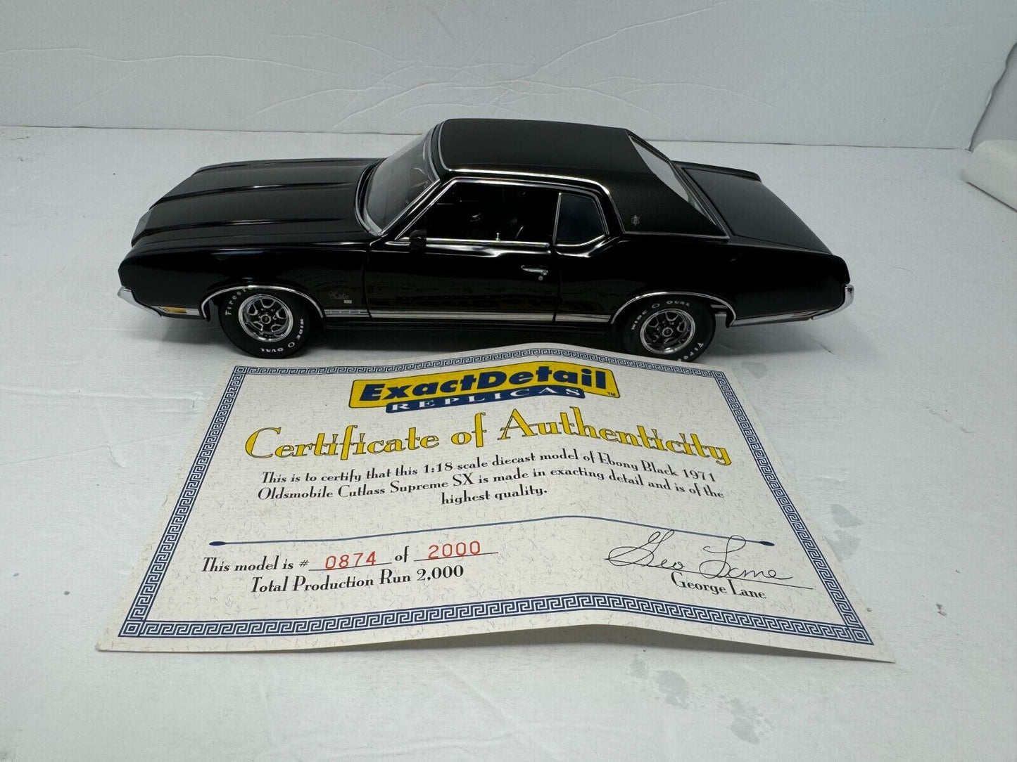 Exact Detail Replicas 1971 Oldsmobile Cutlass Supreme SX 1:18 Diecast 874 / 2000