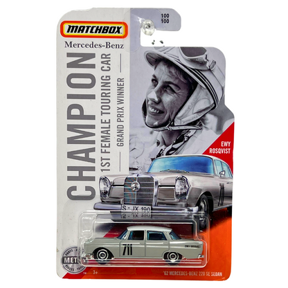 Matchbox Ewy Rosqvist Grand Prix 1962 Mercedes-Benz 220 SE Sedan 1:64 Diecast V2