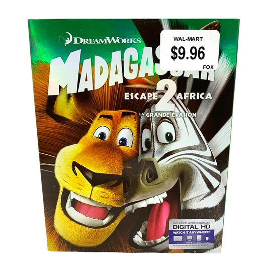 Madagascar 2 Escape to Africa (Blu-ray) Kids Cartoon New and Sealed!!