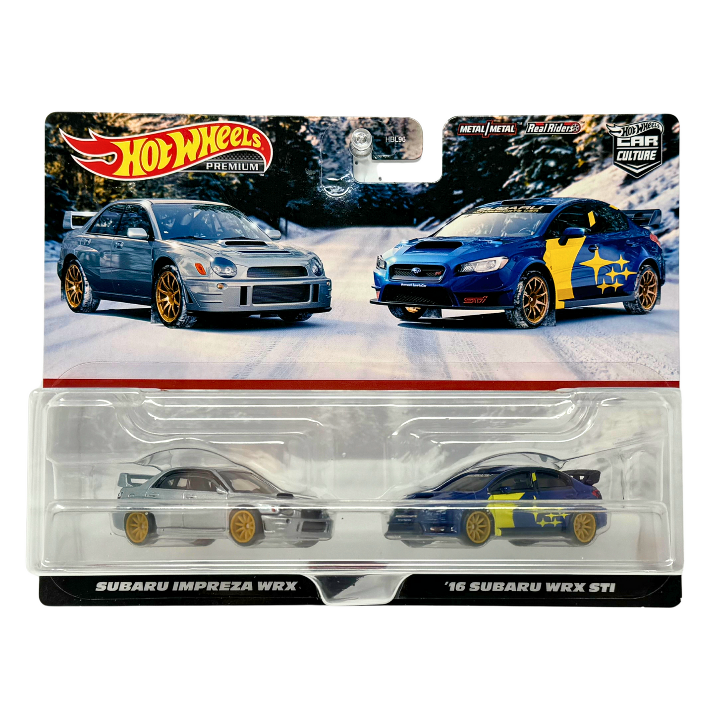 Hot Wheels Premium Subaru Impreza WRX & WRX STI Car Culture 2-Pack 1:64 Diecast