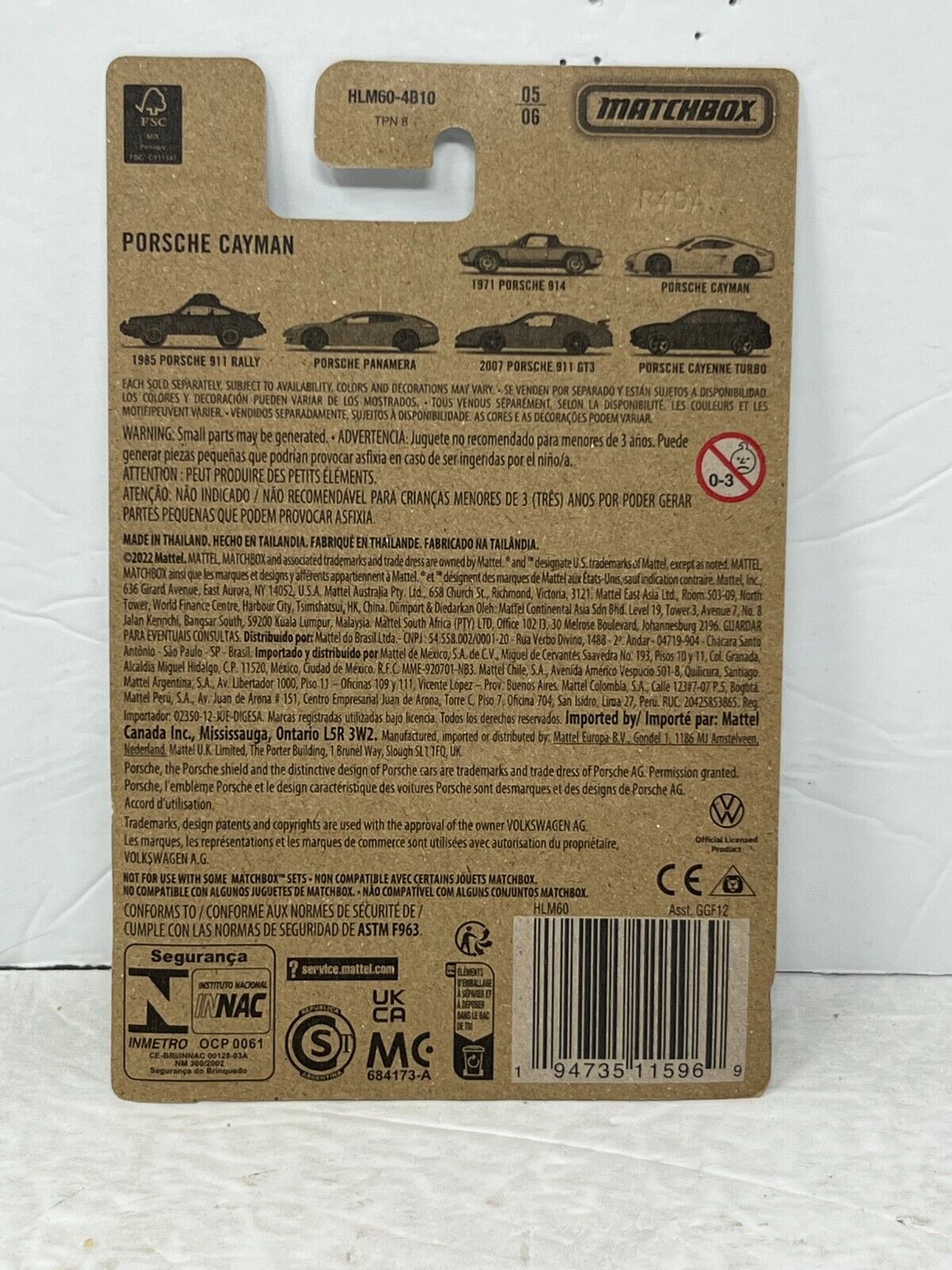 Matchbox Porsche Series Porsche Cayman 1:64 Diecast V2