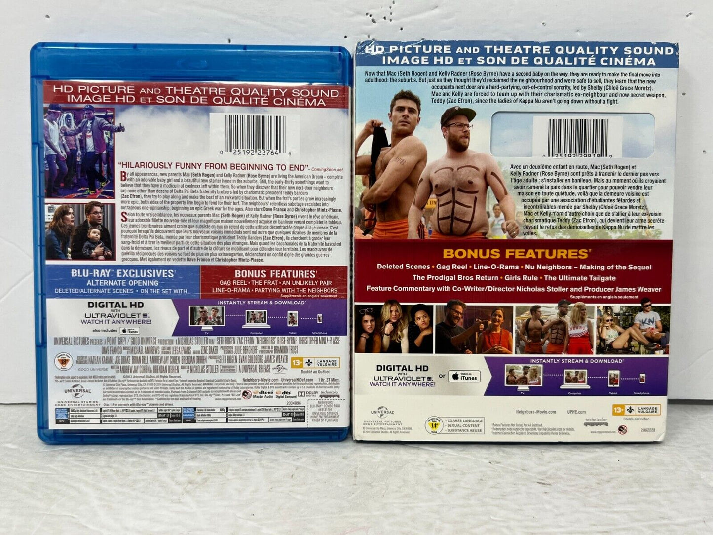 Neighbors 1 & 2 Collection (Blu-ray) Comedy Good Condition!!!