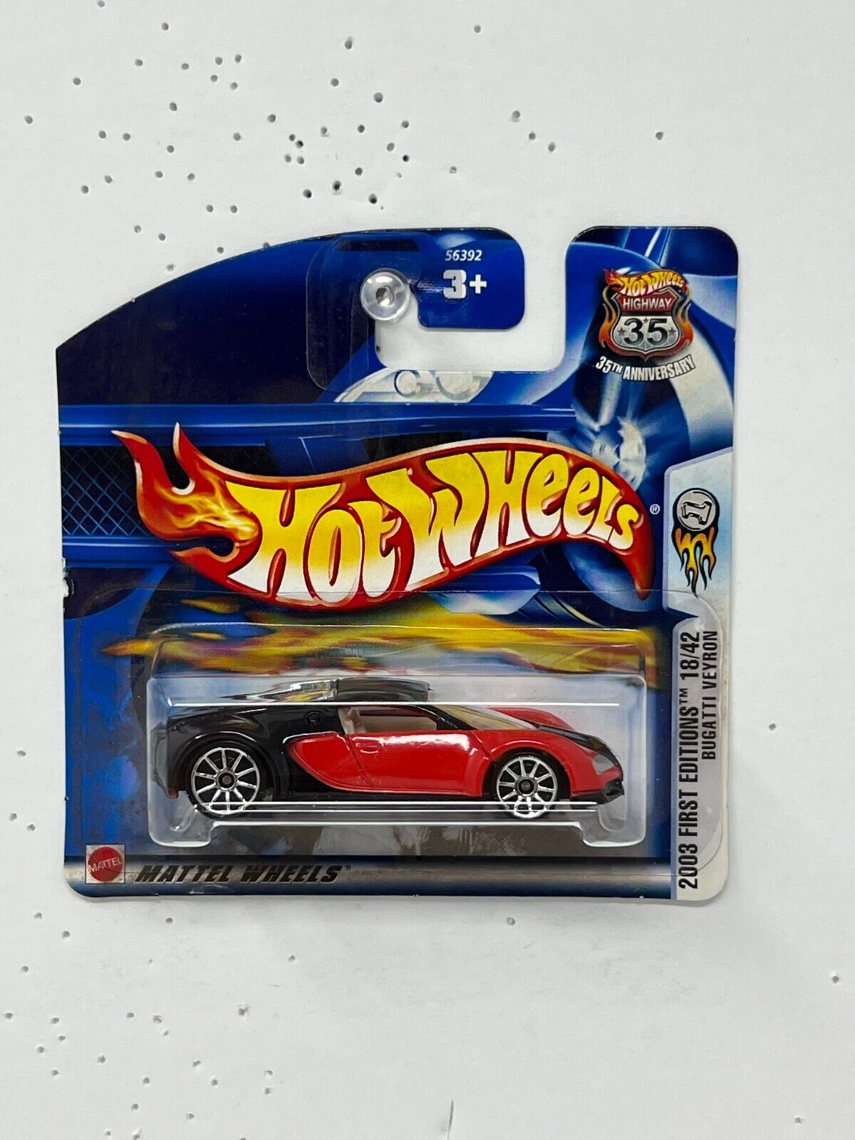 Hot Wheels 2003 First Editions Bugatti Veyron 1:64 Diecast Short Card