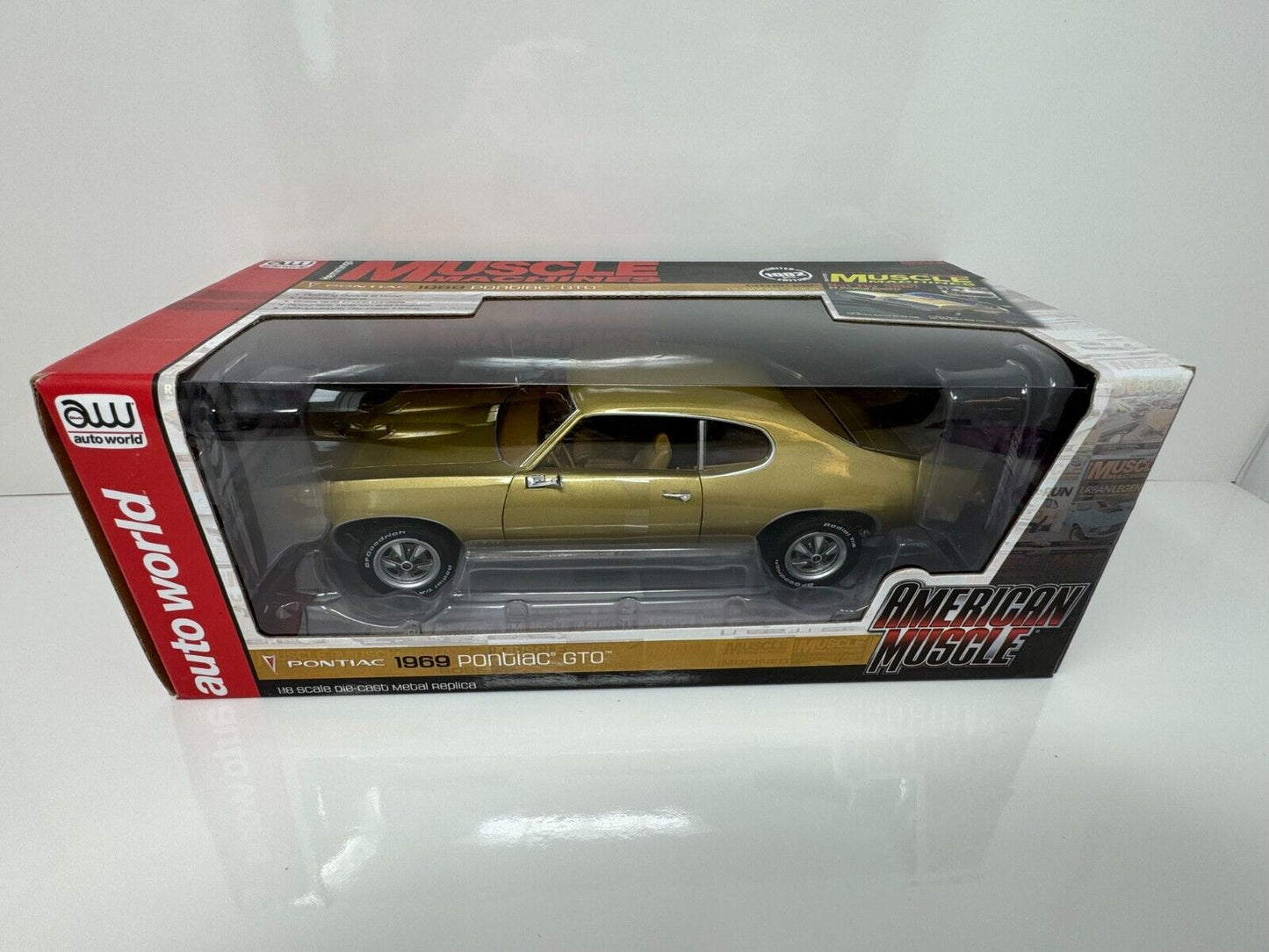 Auto World American Muscle 1969 Pontiac GTO Limited 1:18 Diecast 1 of 1002