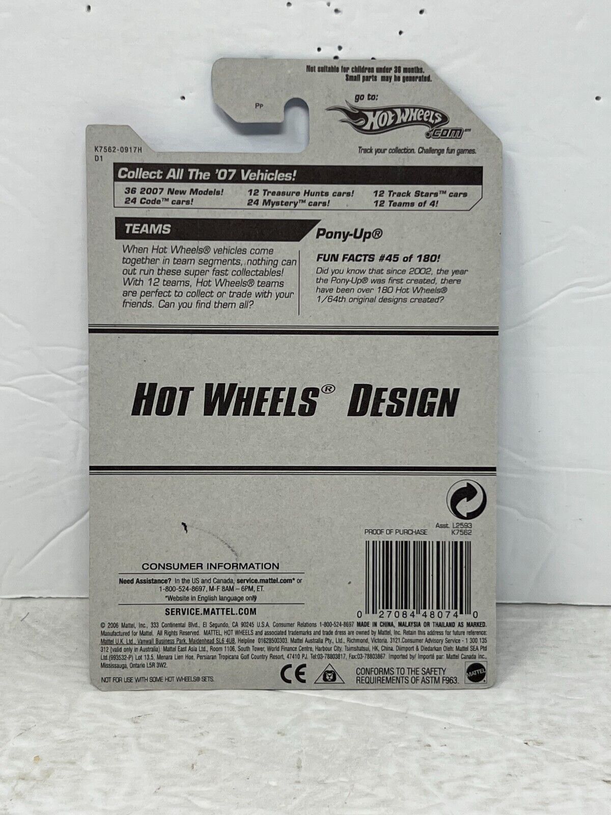 Hot Wheels HW Design Pony-Up 1:64 Diecast Factory Sealed