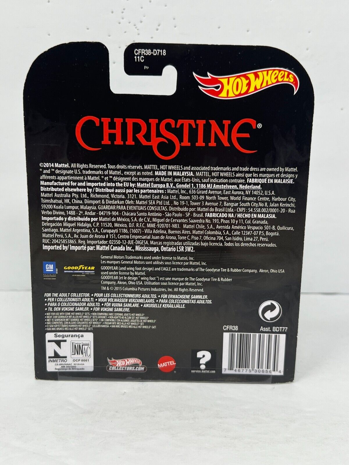 Hot Wheels Retro Entertainment Christine 1967 Chevrolet Camaro 1:64 Diecast