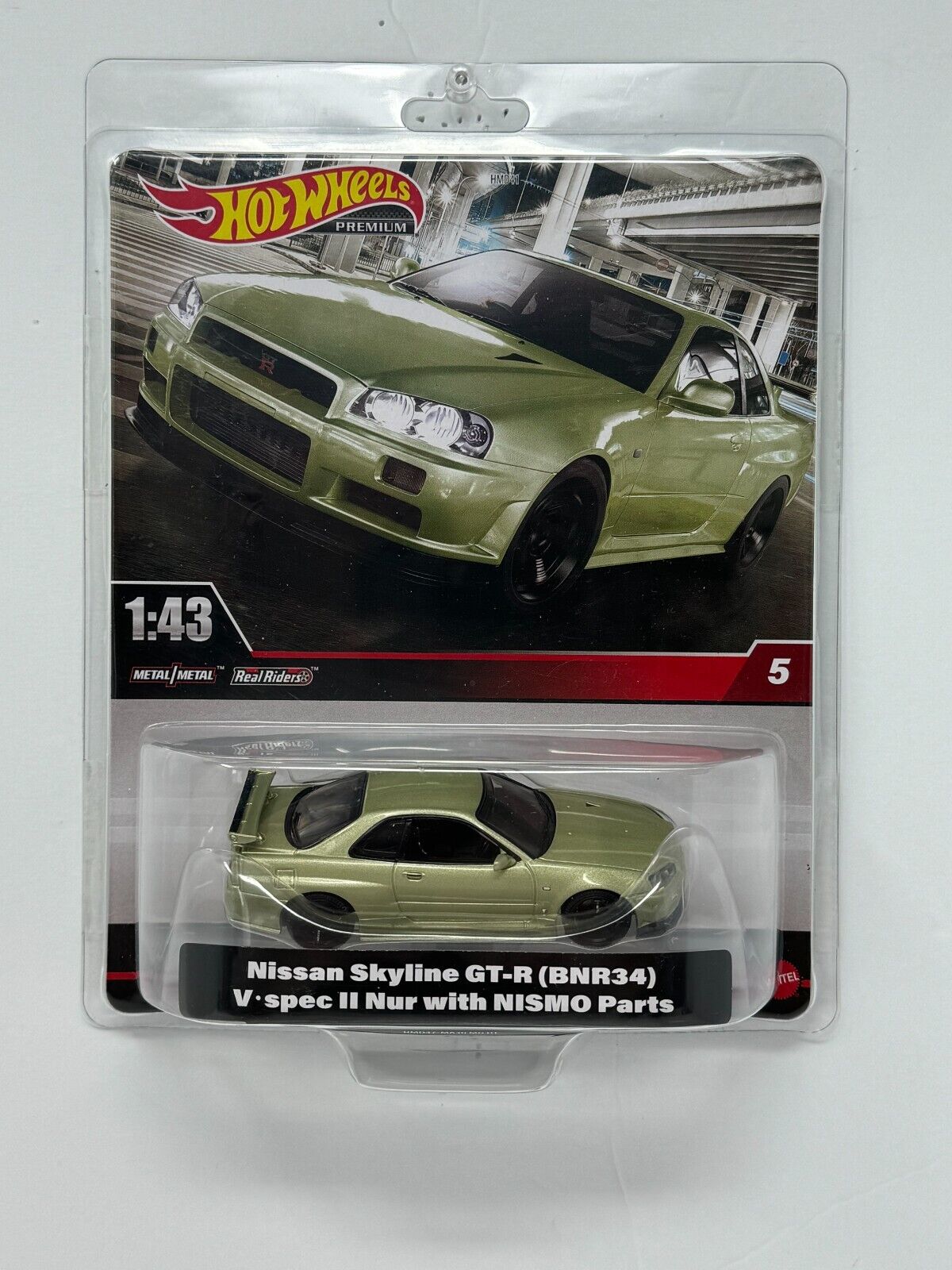 Hot Wheels Premium Nissan Skyline GT-R (BNR34) V-Spec II Nur NISMO 1:43 Diecast