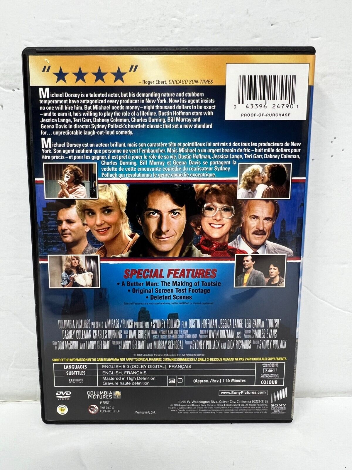 Tootsie (DVD) Comedy Good Condition!!!