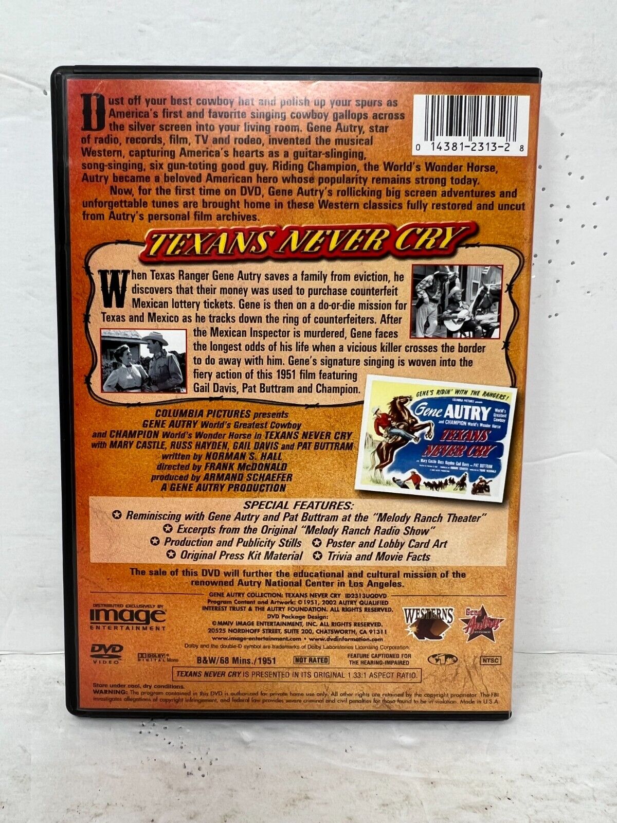 Texans Never Cry (DVD) Western Good Condition!!!