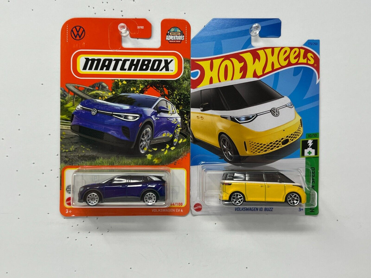 Matchbox & Hot Wheels Volkswagen Electric Vehicles 1:64 Diecast Lot of 2