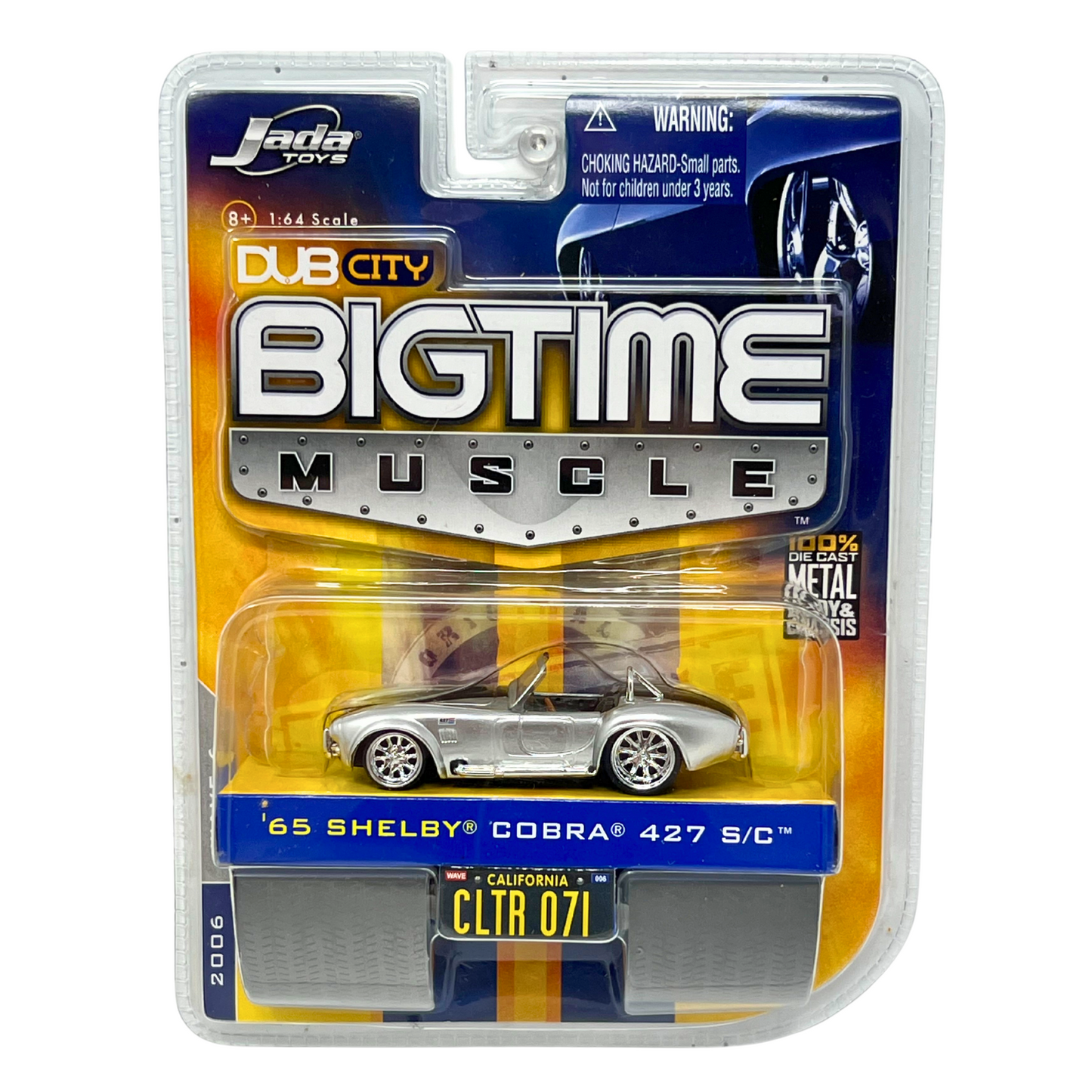 Jada Dub City Bigtime Muscle 1965 Shelby Cobra 427 SC 1:64 Diecast Silver