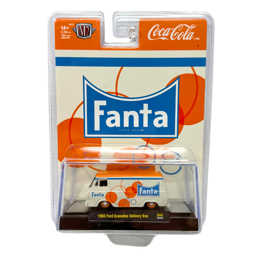 M2 Machines Coca-Cola Fanta 1965 Ford Econoline Delivery Van 1:64 Diecast