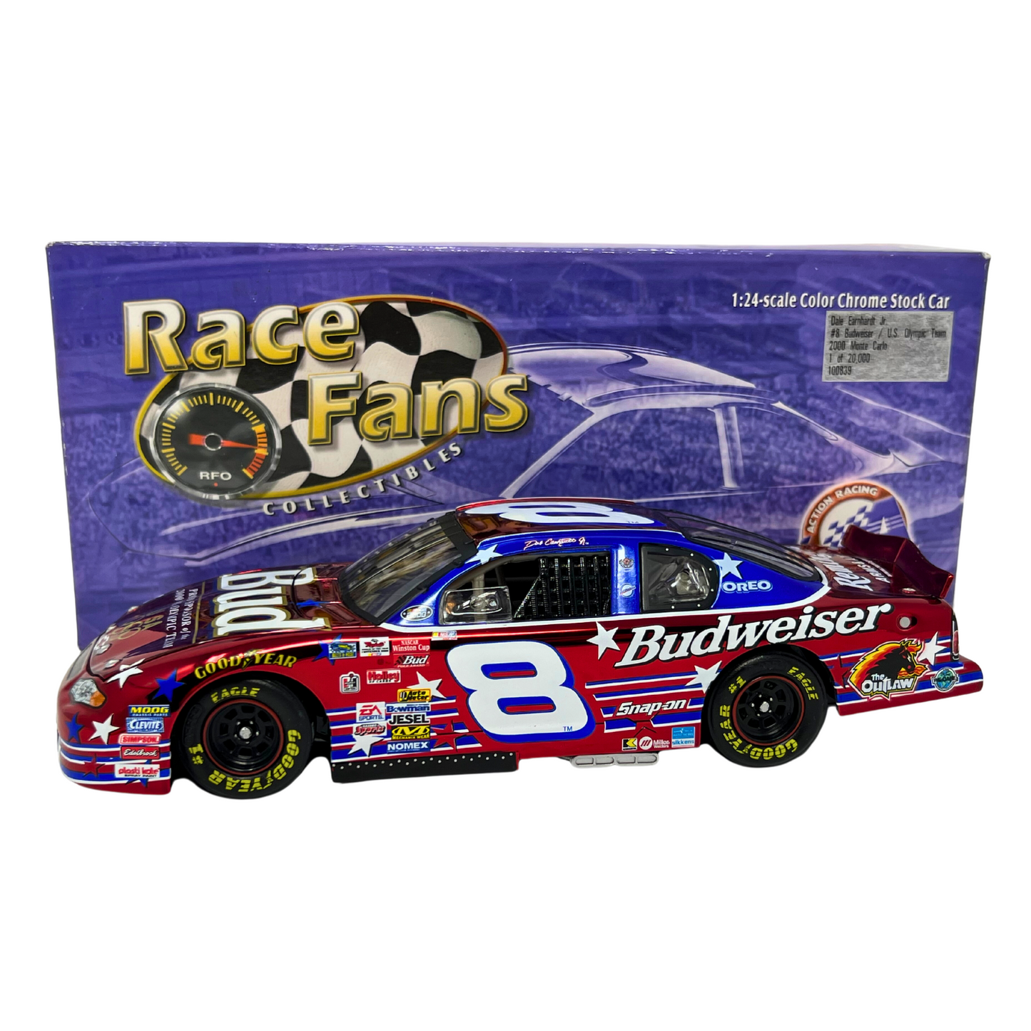 Action Nascar #8 Dale Earnhardt Jr. Budweiser U.S. Olympic Chrome 1:24 Diecast