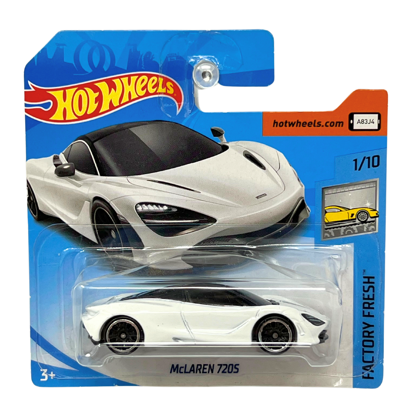 Hot Wheels Factory Fresh McLaren 720S White 1:64 Diecast Short Card