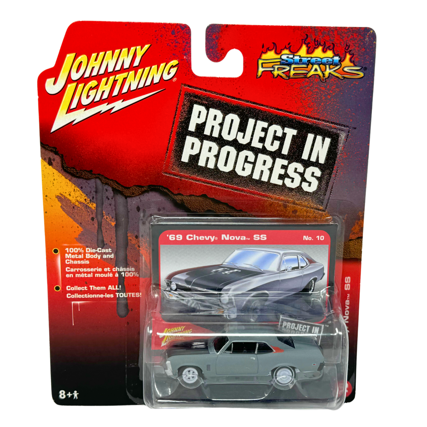 Johnny Lightning Project Progress 1969 Chevy Nova White Lightning 1:64 Diecast