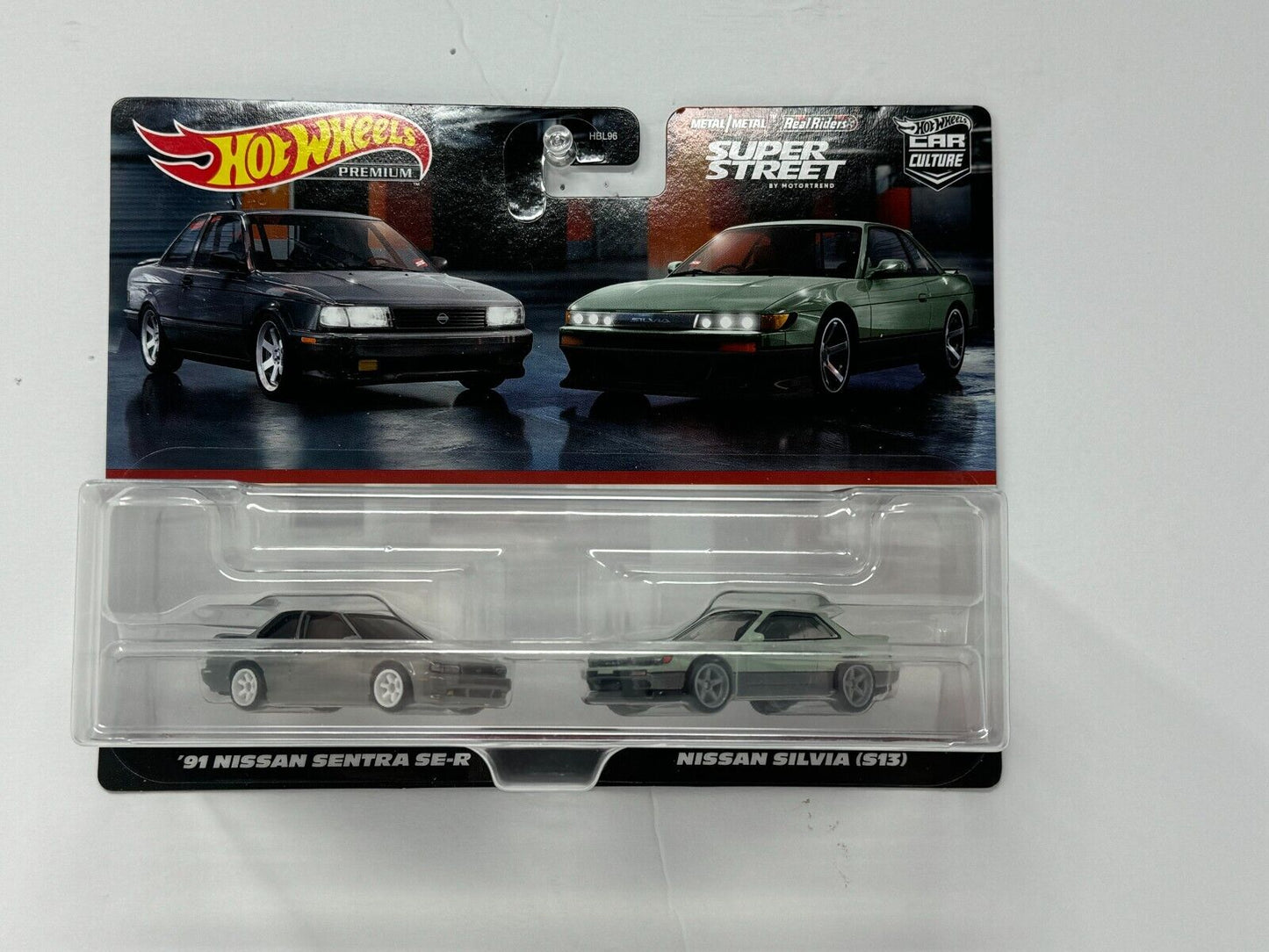 Hot Wheels Premium 1991 Nissan Sentra SE-R & Silvia (S13) 2 Pack 1:64 Diecast