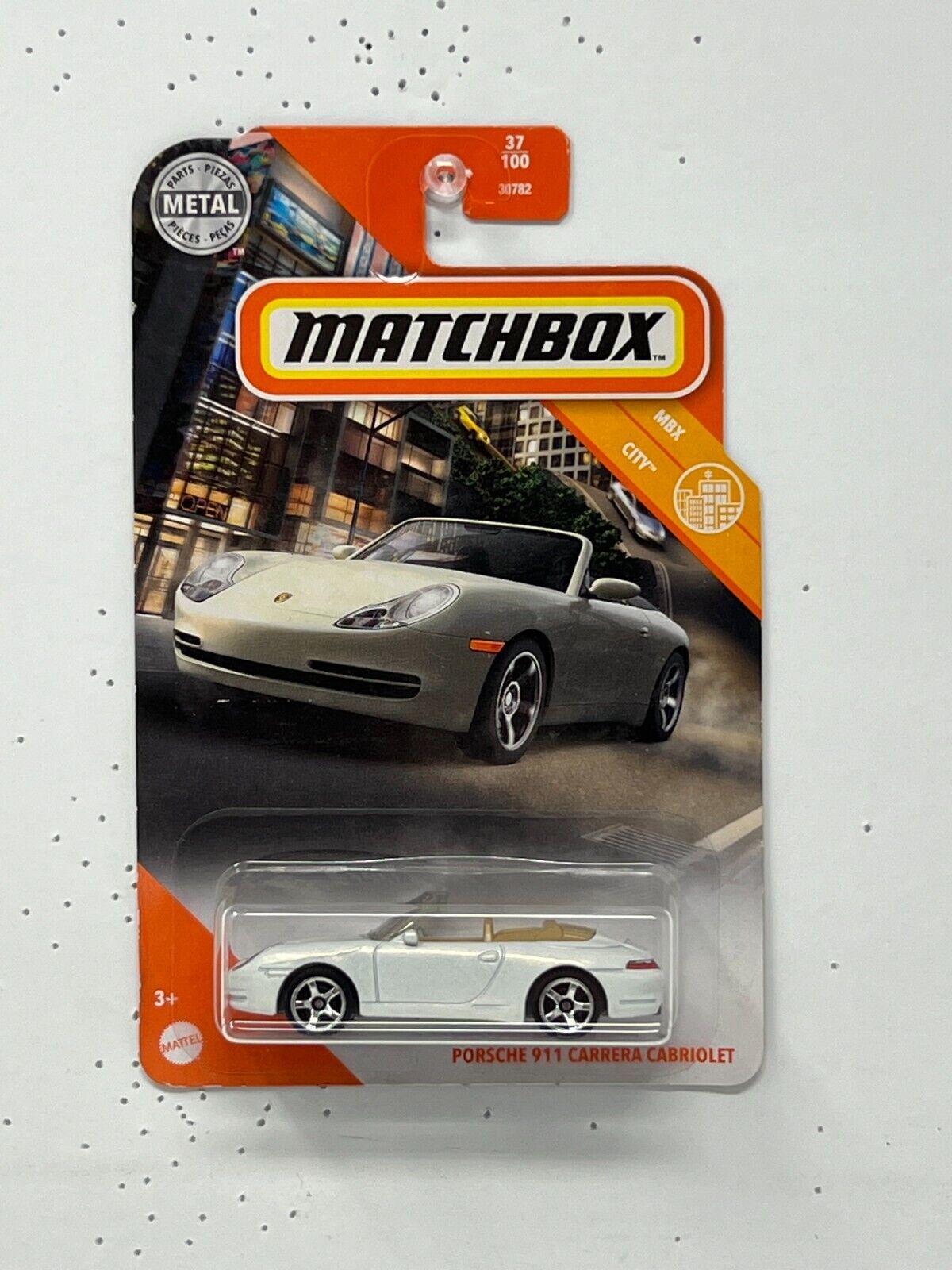 Matchbox MBX City Porsche 911 Carrera Cabriolet White 1:64 Diecast