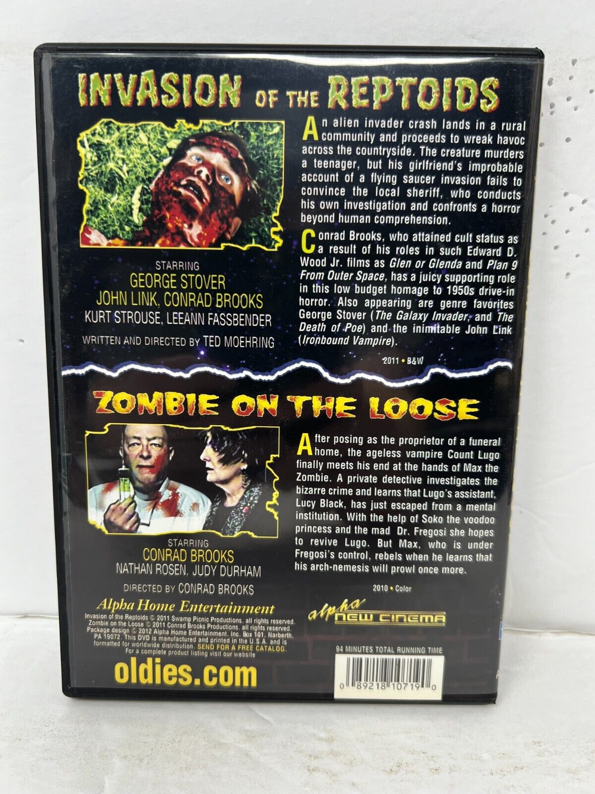 Invasion of the Reptoids / Zombie on the Loose (DVD) Sci-Fi Good Condition!!!